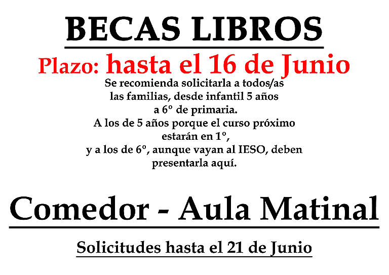 BECAS COMEDOR AULA MATINAL